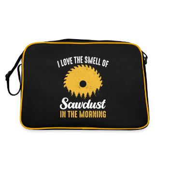 Carpenter Woodworker Carpentry - Retro Bag - black/gold - Back