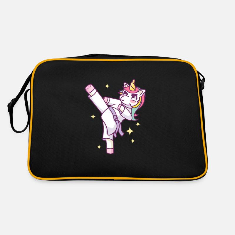 Karate Karatekämpfer Kampfkunst Retro Tasche