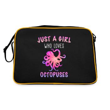 Octopus Octopus Seiche Animal - Sac Retro - noir/or - Dos