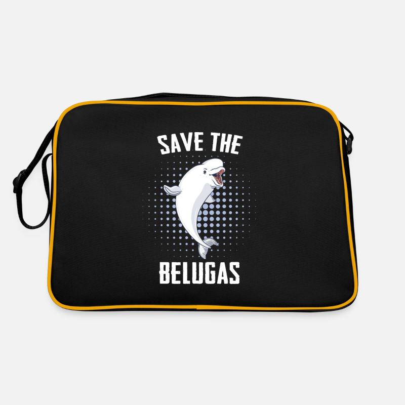 Bélugas Océan Bélugas Baleines Sac Retro