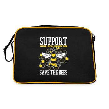 Honey bee Beekeeper Bees Bees Bee - Retro Bag - black/gold - Back