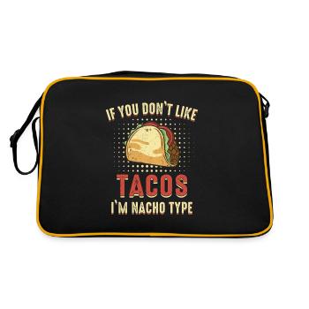 Taco Tacos Cuisine Mexicaine Mexique - Sac Retro - noir/or - Dos