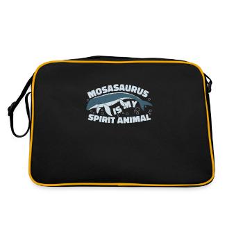 Mosasaurus Dinosaure Reptile Jurassique - Sac Retro - noir/or - Dos