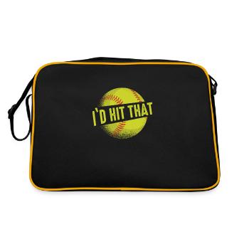 Softball Sport Joueur de Softball - Sac Retro - noir/or - Dos