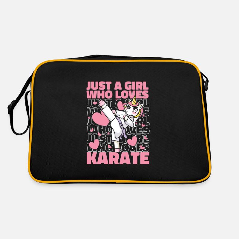 Karate Karatekämpfer Kampfkunst Retro Tasche