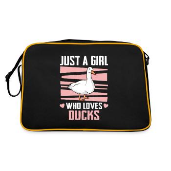 Canard Canards Oiseau Animal Charlatan - Sac Retro - noir/or - Dos