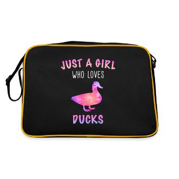 Canard Canards Oiseau Animal Charlatan - Sac Retro - noir/or - Dos