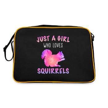 Squirrel Animal - Retro Bag - black/gold - Back