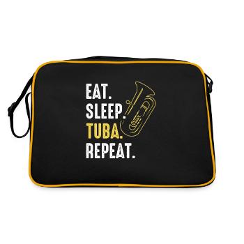 Tuba tuba player - Retro Bag - black/gold - Back