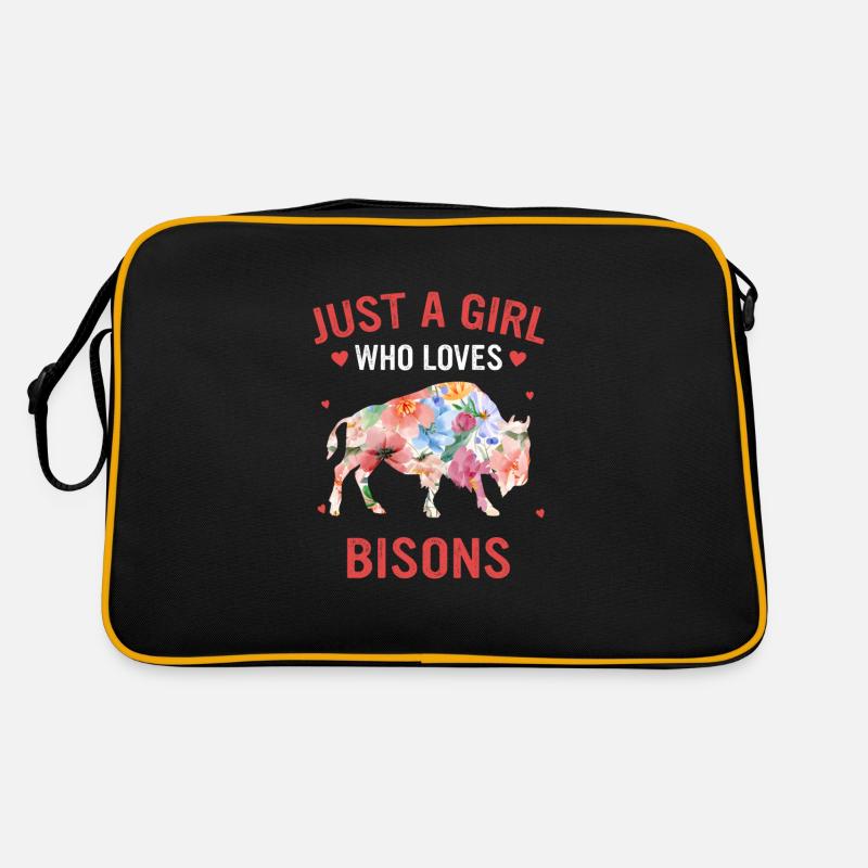 Bison Buffalo Bull Buffalo Bison Retro Bag