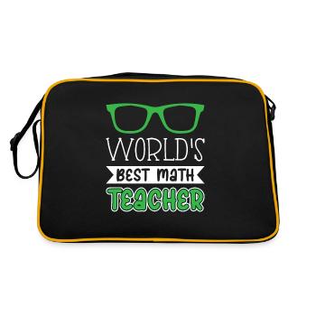 World's Best Math Teacher - Retro Bag - black/gold - Back