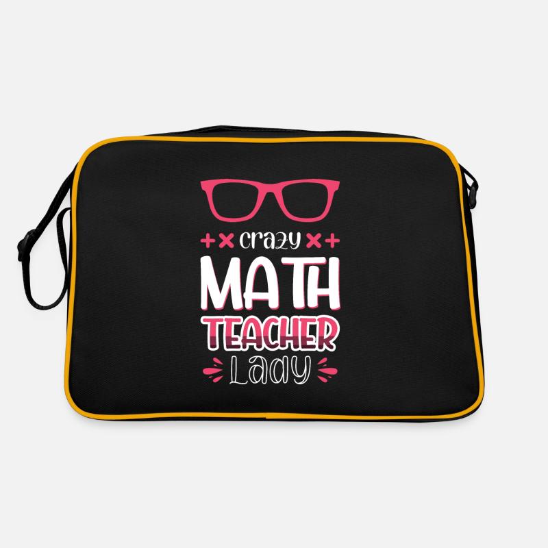 Crazy Math Teacher Lady - Retro Bag - black/gold