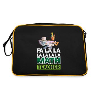 Fa La La La La La La Math Teacher - Retro Bag - black/gold - Back