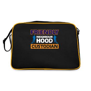 Friendly Neighbourhood Custodian - Retro Bag - black/gold - Back