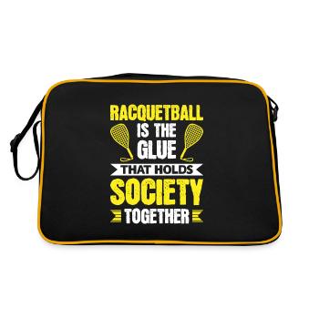 Racquetball Is The Glue That Holds Society - Retro Bag - black/gold - Back