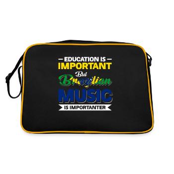 L’éducation est importante, mais la musique brésilienne l’est - Sac Retro - noir/or - Dos