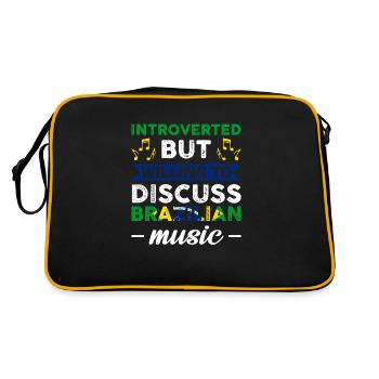 Introverti mais prêt à discuter de musique brésilienne - Sac Retro - noir/or - Dos