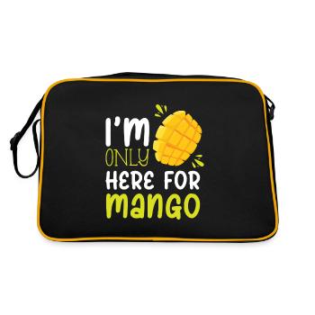 Je ne suis là que pour la mangue - Sac Retro - noir/or - Dos