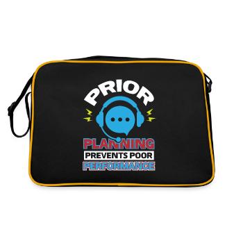 Vorherige Planung verhindert schlechte Leistung - Retro Tasche - Schwarz/Gold - Hinten