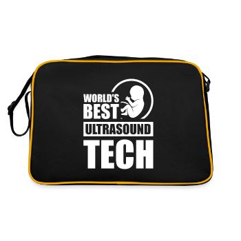 World's Best Ultrasound Tech - Retro Bag - black/gold - Back