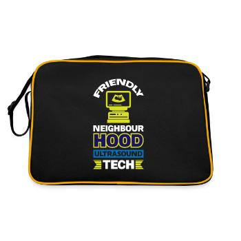 Friendly Neighbourhood Ultrasound Tech - Retro Bag - black/gold - Back