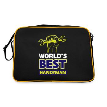 World's Best Handyman - Retro Bag - black/gold - Back