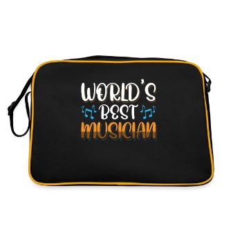 Music Lover World's Best Musician - Retro Bag - black/gold - Back