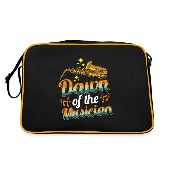 Saxophone Dawn of the Musician - Retro Bag - black/gold - Back