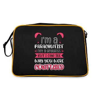 Im a Parachutist not a goddess - But i can see - Retro Bag - black/gold - Back