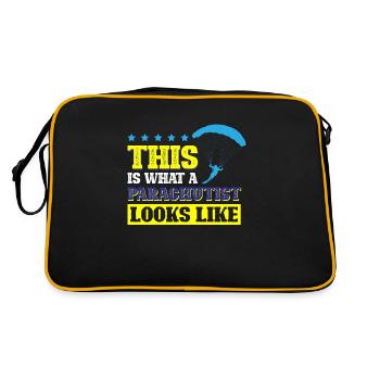This Is What A Parachutist Looks Like - Retro Bag - black/gold - Back