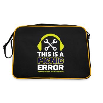 This Is A Picnic Error. (problem In Chair, Not In - Retro Bag - black/gold - Back