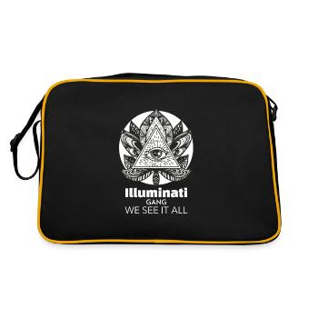 ILLUMINATI GANG - Retro Bag - black/gold - Back