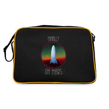 FINALLY ON MARS - Retro Bag - black/gold - Back