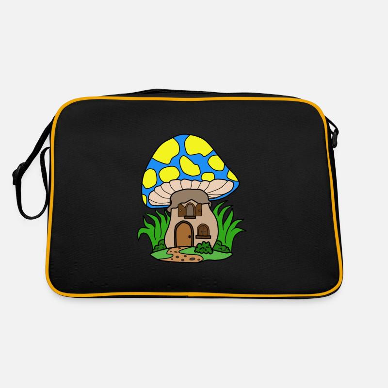Champignon maison une maison en champignon Sac Retro