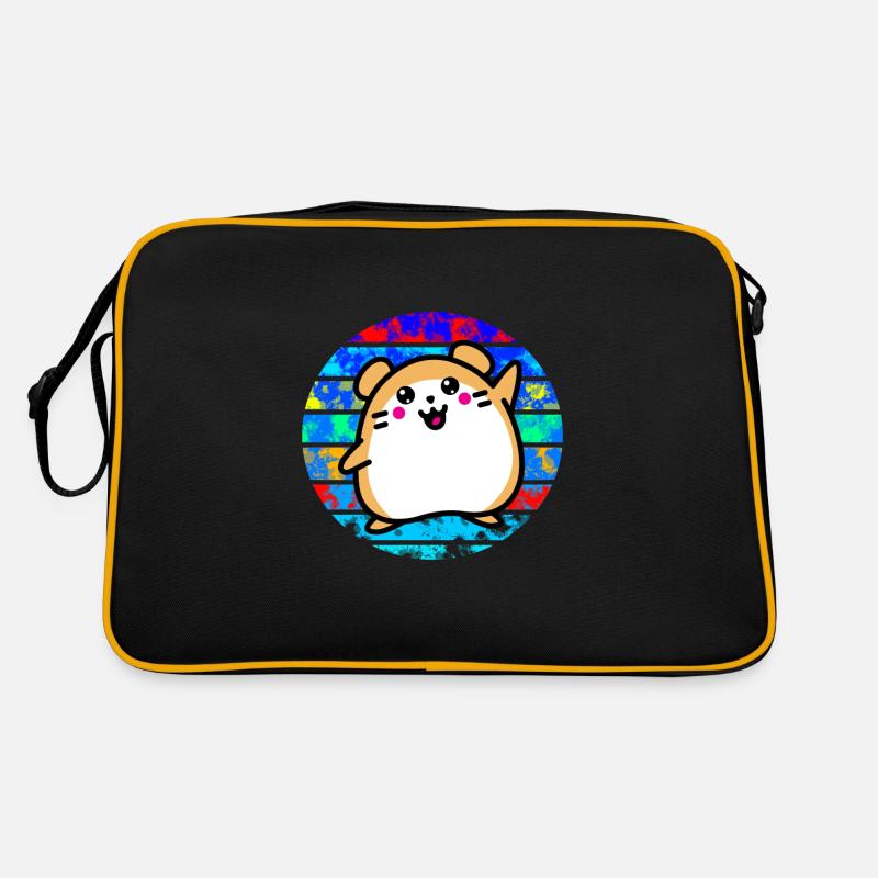 Hamster sunset - Retro Bag - black/gold