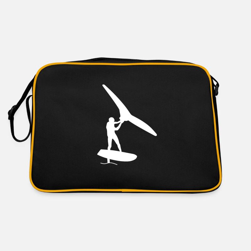 Wing Foilen - Retro Tasche - Schwarz/Gold