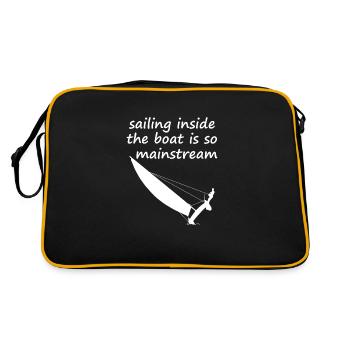 Catamaran Sailing - Funny Motto - Retro Bag - black/gold - Back
