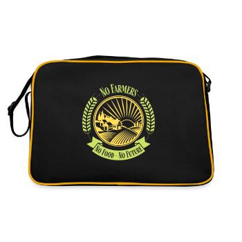 Landwirte Demo No Farmers Bauern Demonstration - Retro Bag - black/gold - Back