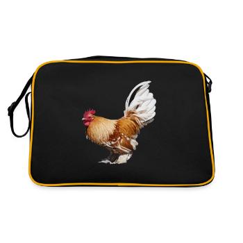 Cochins are one of the largest chicken breeds - Retro Bag - black/gold - Back