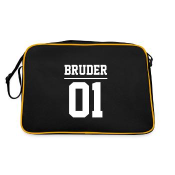 Frère 01 Meilleur Frère Frère Grand Frère n° 1 - Sac Retro - noir/or - Dos