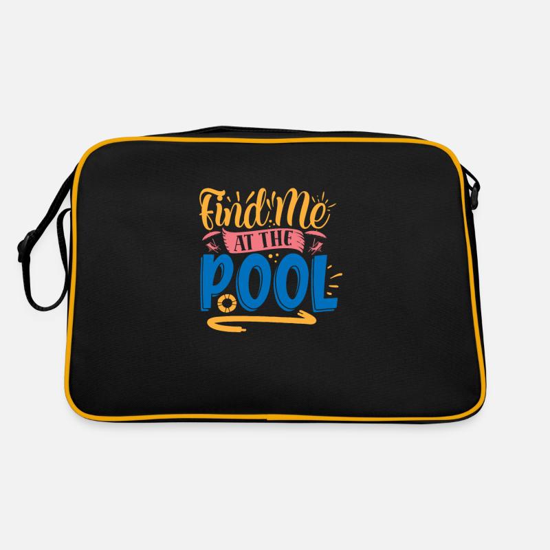 Je suis à la piscine Sac Retro