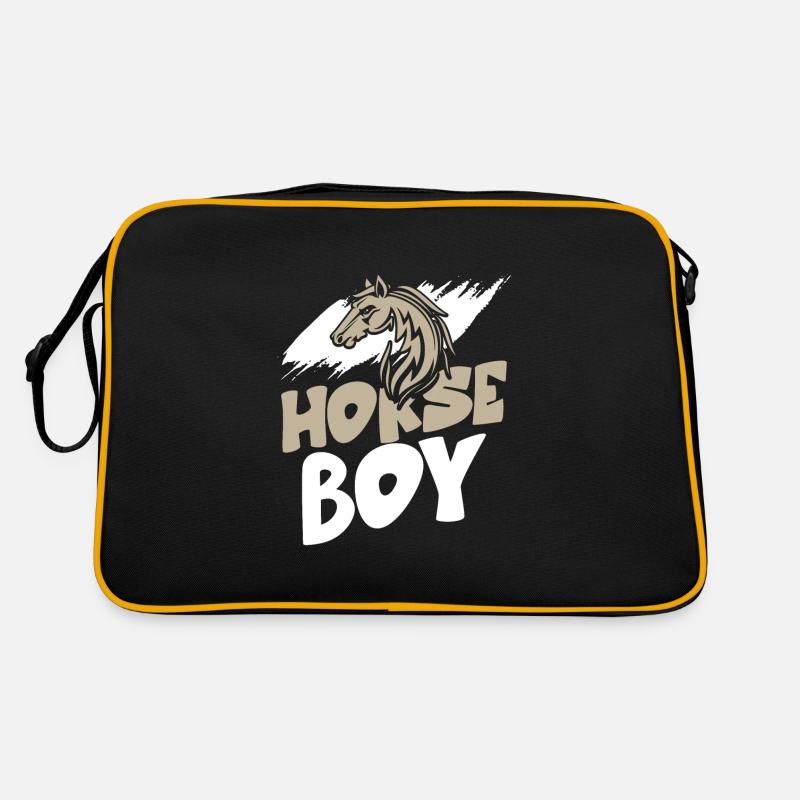 pferde junge Retro Tasche