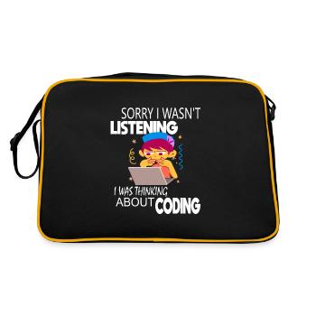 Coding Coder Programmer - Retro Bag - black/gold - Back