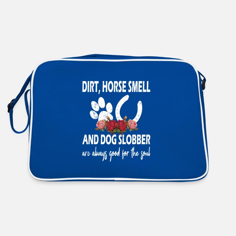 Chiens et chevaux - Odeur de cheval et dog Slobber Sac Retro