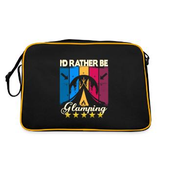 I'd rather be Glamping - Retro Bag - black/gold - Back
