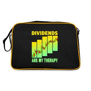 Les dividendes sont ma thérapie - Sac Retro - noir/or - Dos