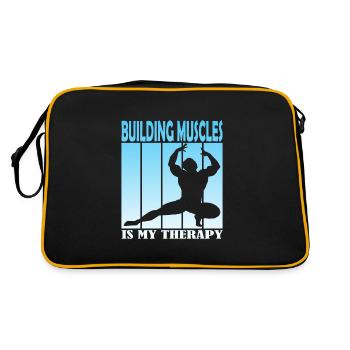 Building Muscles is My Therapy - Retro Bag - black/gold - Back