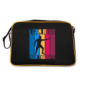 I Can Read Your Thoughts - Retro Tasche - Schwarz/Gold - Hinten