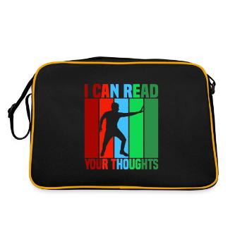 I Can Read Your Thoughts - Retro Tasche - Schwarz/Gold - Hinten