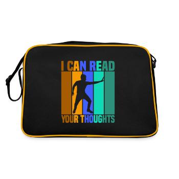 I Can Read Your Thoughts - Retro Tasche - Schwarz/Gold - Hinten